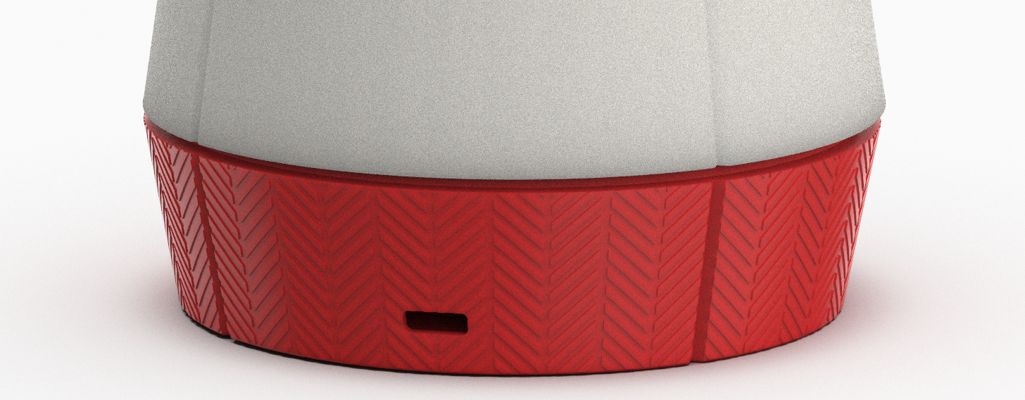 wave texture enhancing the Venti Smart Lamp base