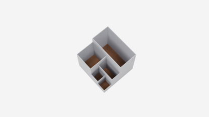 Cube pen holder with distinct compartments for all your stationery essentials