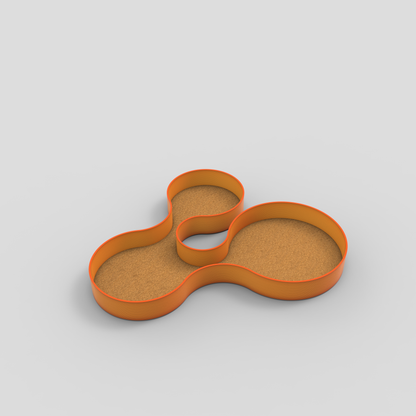 Coral Crest Tray - Orange