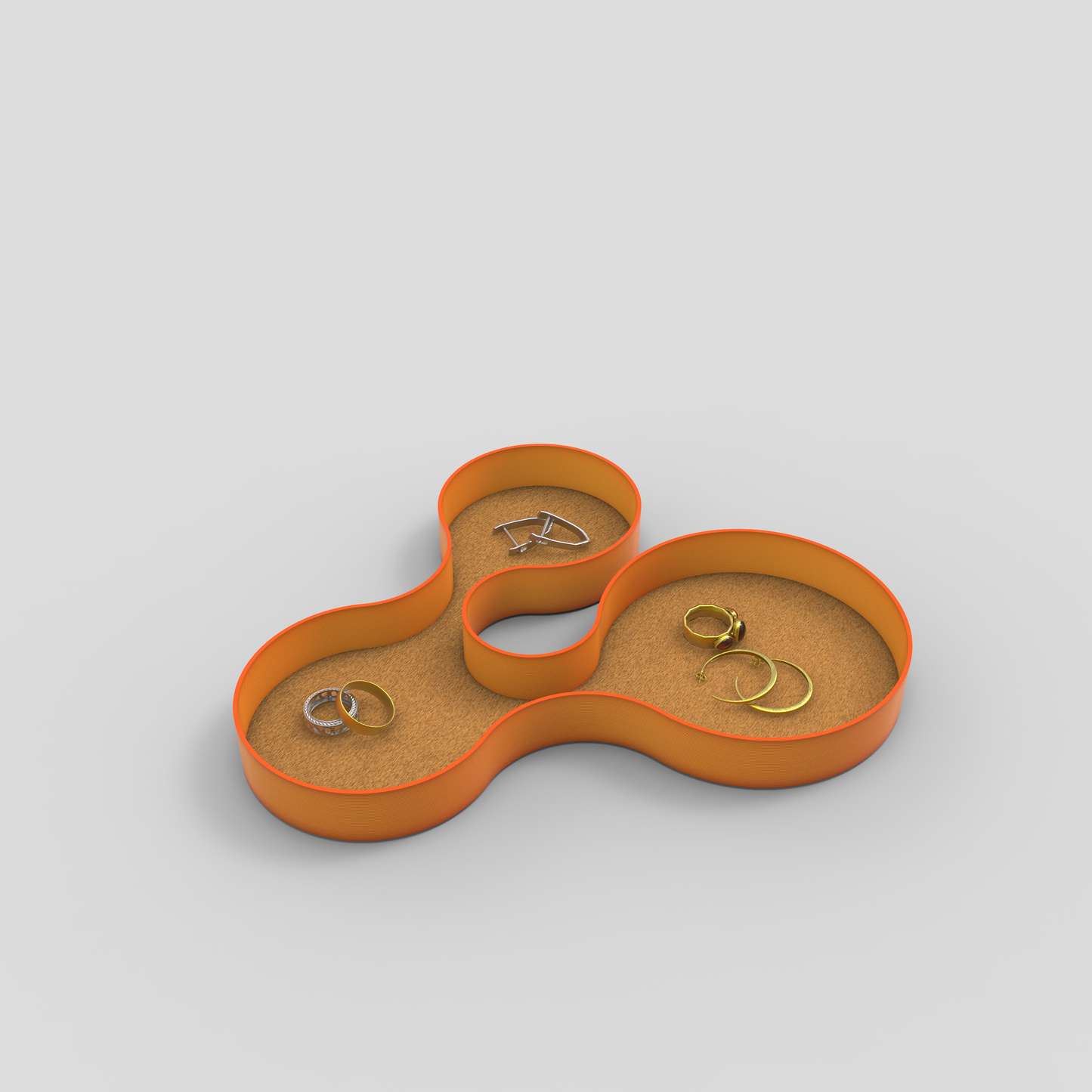 Coral Crest Tray - Orange