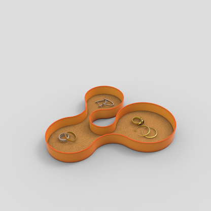 Coral Crest Tray - Orange