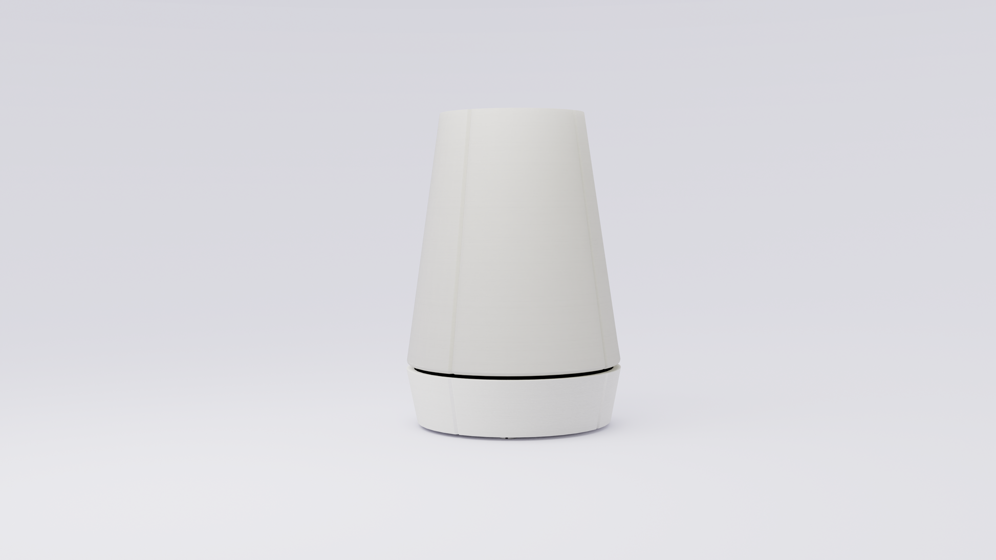 Sleek Venti table light with cone-shaped diffuser and Smart Life app compatibility.