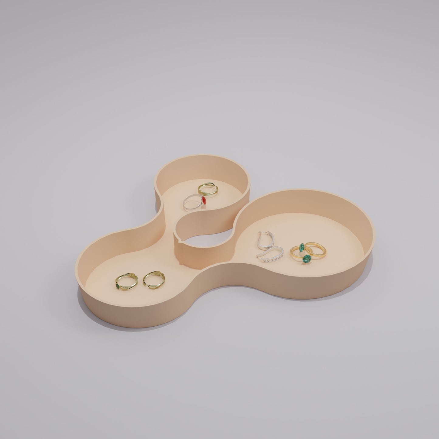 Coral Crest Tray - Beige