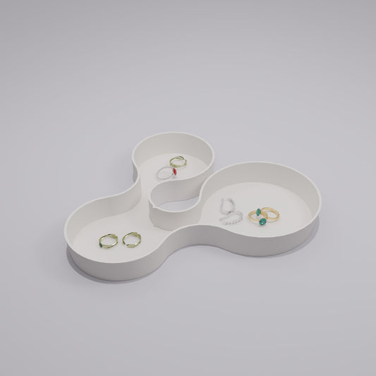 Coral Crest Tray - White