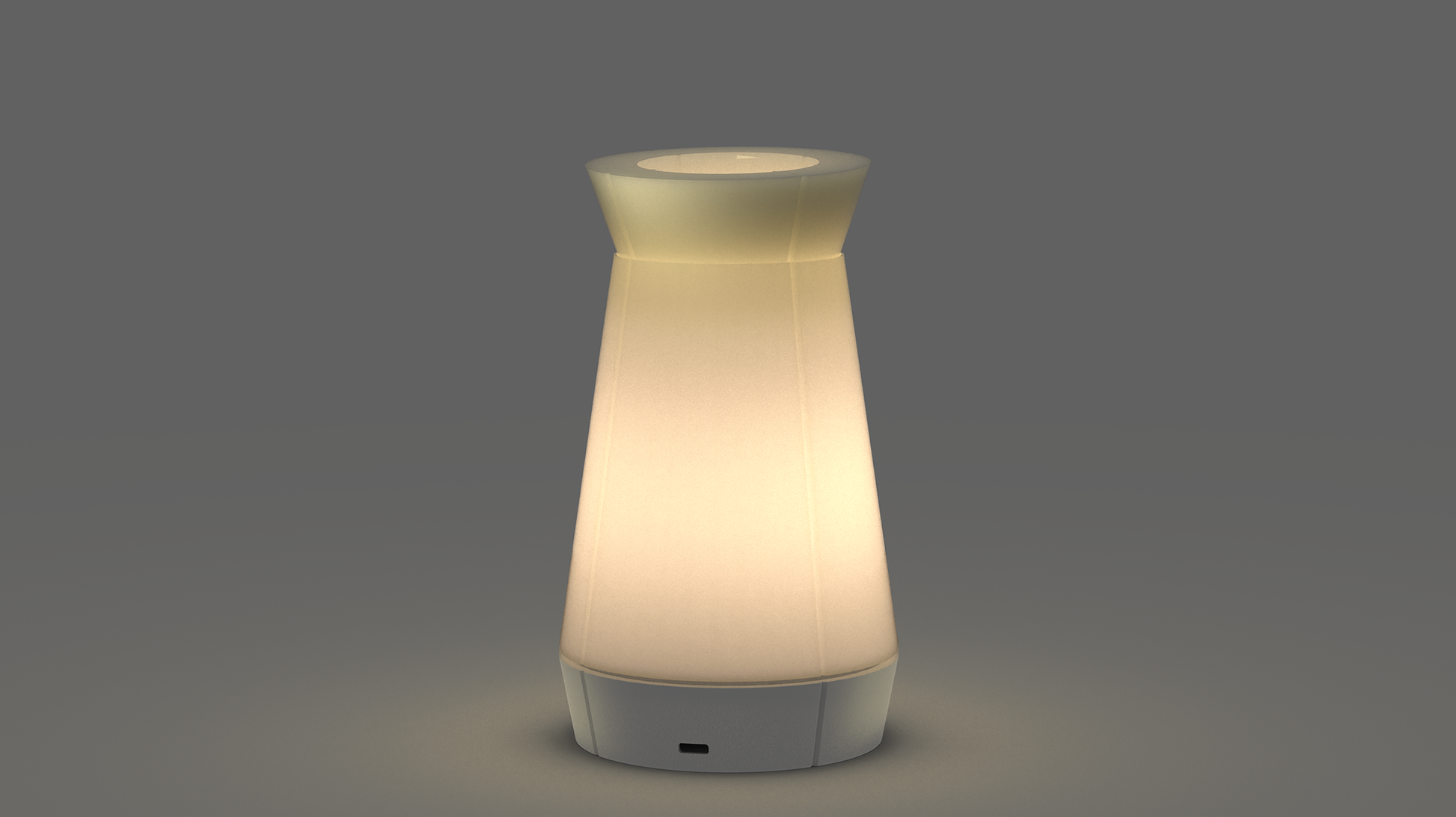 Venti Plus table lamp with a cone-shaped diffuser and a top holder for pens or plants