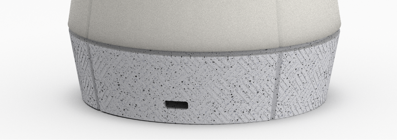 Venti Smart Lamp showcasing cross hatch base texture